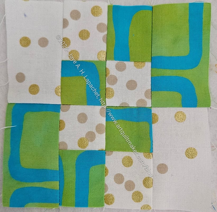 Green hand dye Four Patch Fun