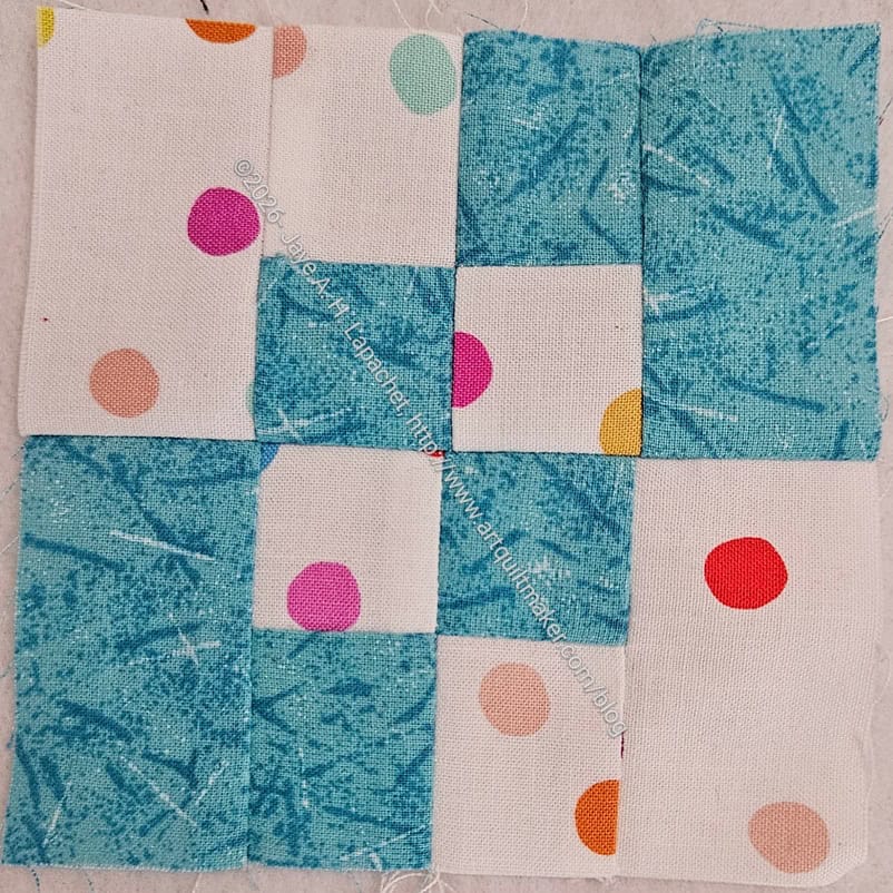 Blue tone-on-tone Four Patch Fun