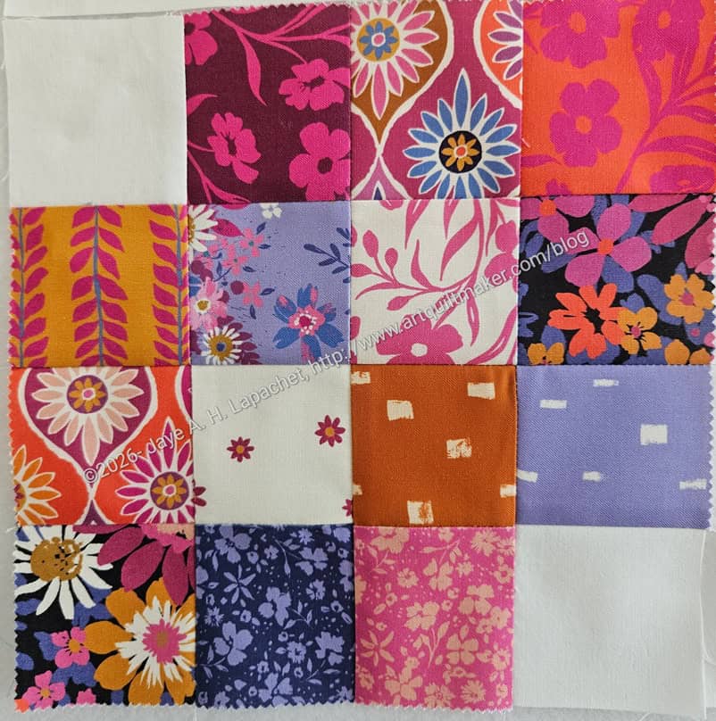 Diagonal 16 Patch block