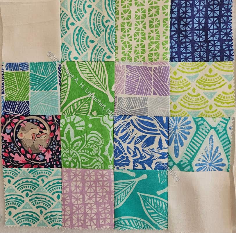 Diagonal 16 Patch block