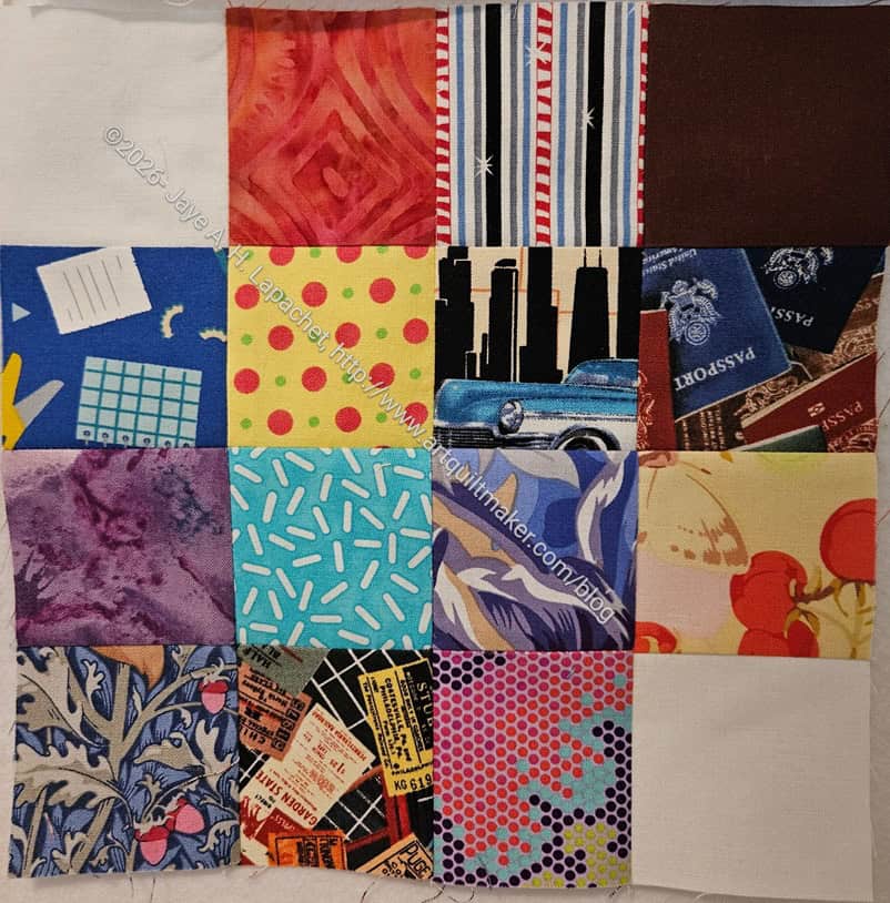 Diagonal 16 Patch block