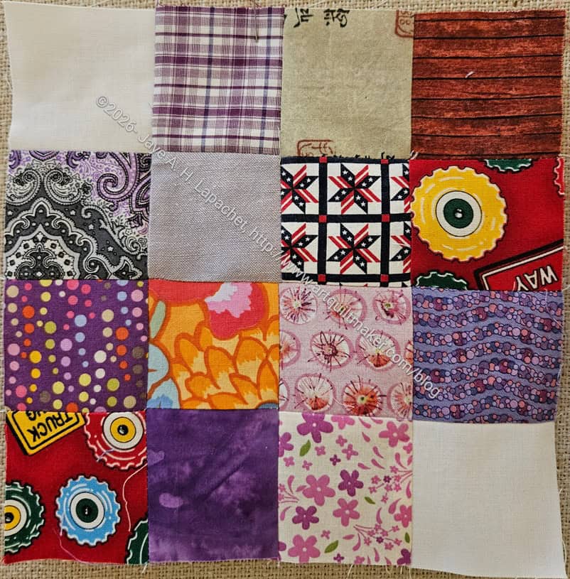 Diagonal 16 Patch block