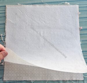 Cut interfacing smaller than your square