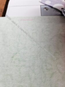 Draw a line to note 1/4 inch