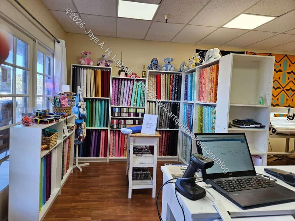 Coastside Quilts fabric area