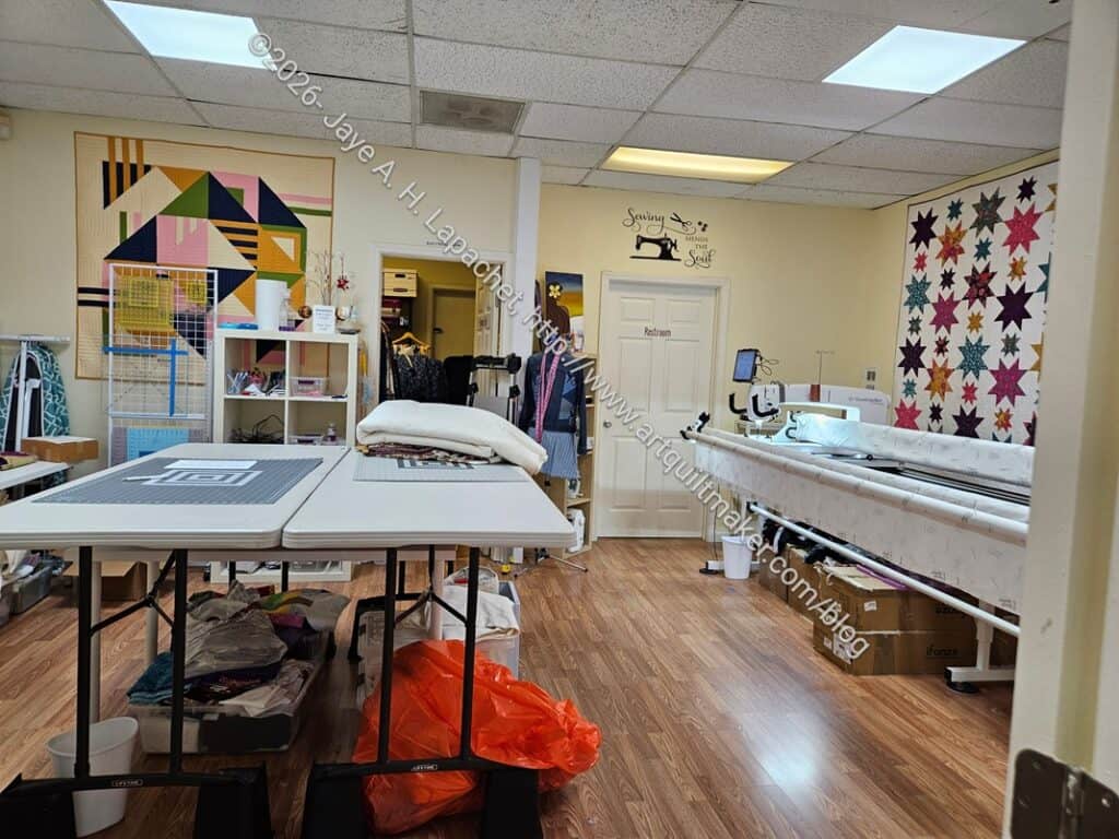 Coastside Quilts - classroom / longarm room