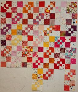 Warm Four Patch Fun in progress