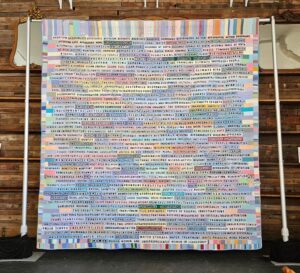 Forbidden Words quilt at the Drawing Room