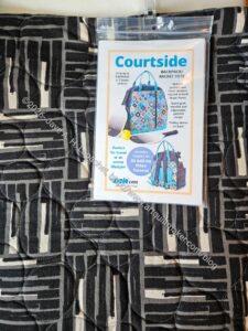 Courtside pattern and quilted fabric
