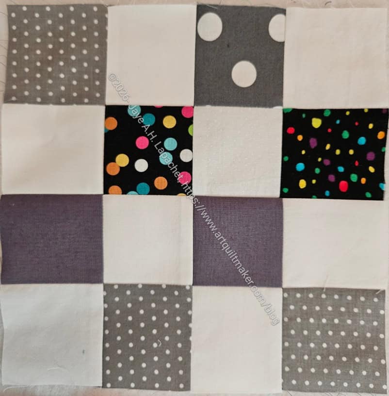 Black and grey donation block