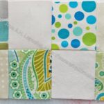 Various light green donation block