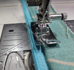 Top stitching thick layers