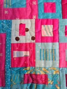 1-2-3 Mosaic table runner quilted