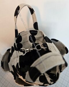 Round Bottom Bucket Bag- top, hardware