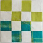Green half and half donation block