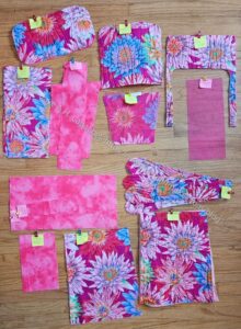 Chickadee Pieces cut out, ready to sew