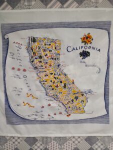 California map tablecloth