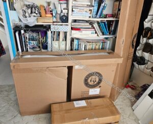 Boxes of sewing table