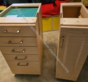 Sewing table cabinets