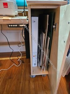 Sewing table tall cabinet
